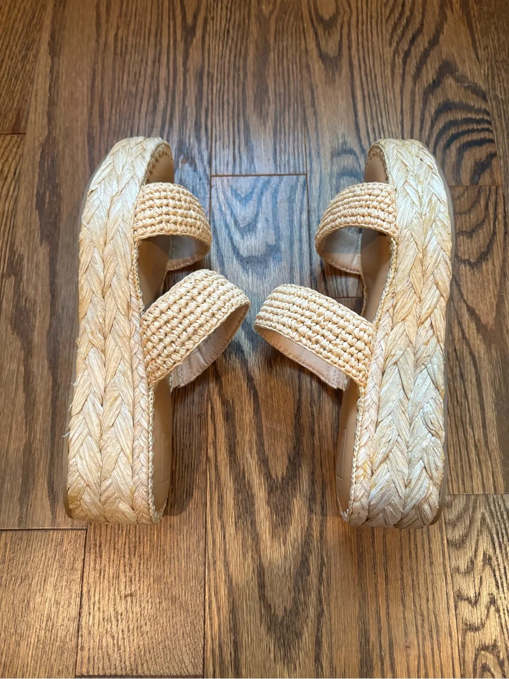 NWOT Dolce Vita Corla  Braided Platform Sandal in Natutal Raffia